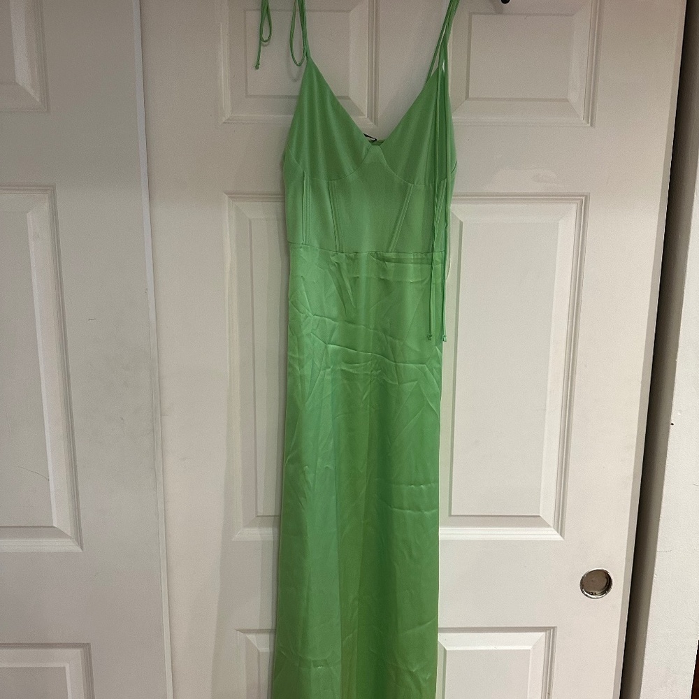 Zara corset detail maxi dress